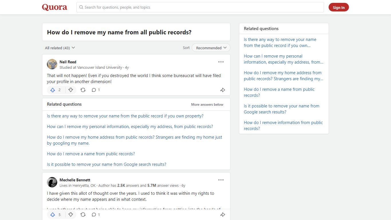 How to remove my name from all public records - Quora